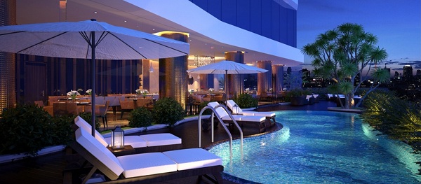Bể bơi nằm trên tầng 3, là nơi lý tưởng để bạn thư giãn